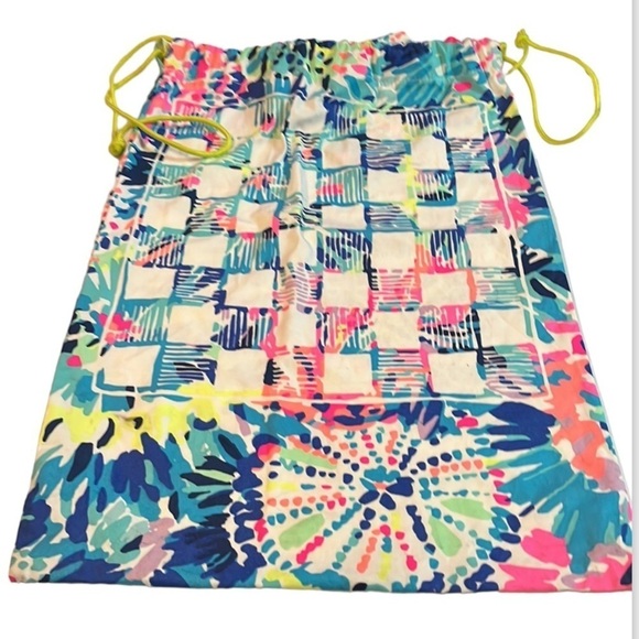 Lilly Pulitzer Tie Dye Drawstring Bag Dust Bag Storage Tote - Picture 1 of 6